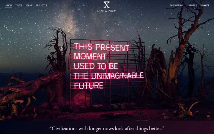 Screenshot of longnow.org