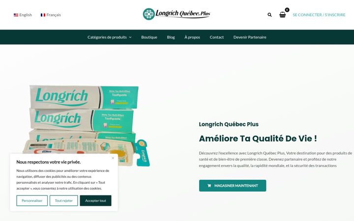 Screenshot of longrichquebec.com