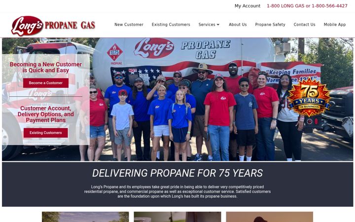 Screenshot of longsgas.com