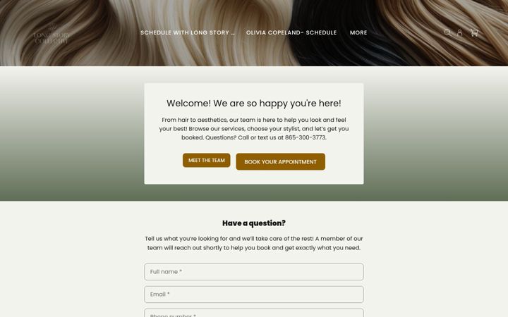 Screenshot of longstorybeauty.com