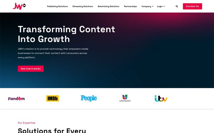 Screenshot of longtailvideo.com