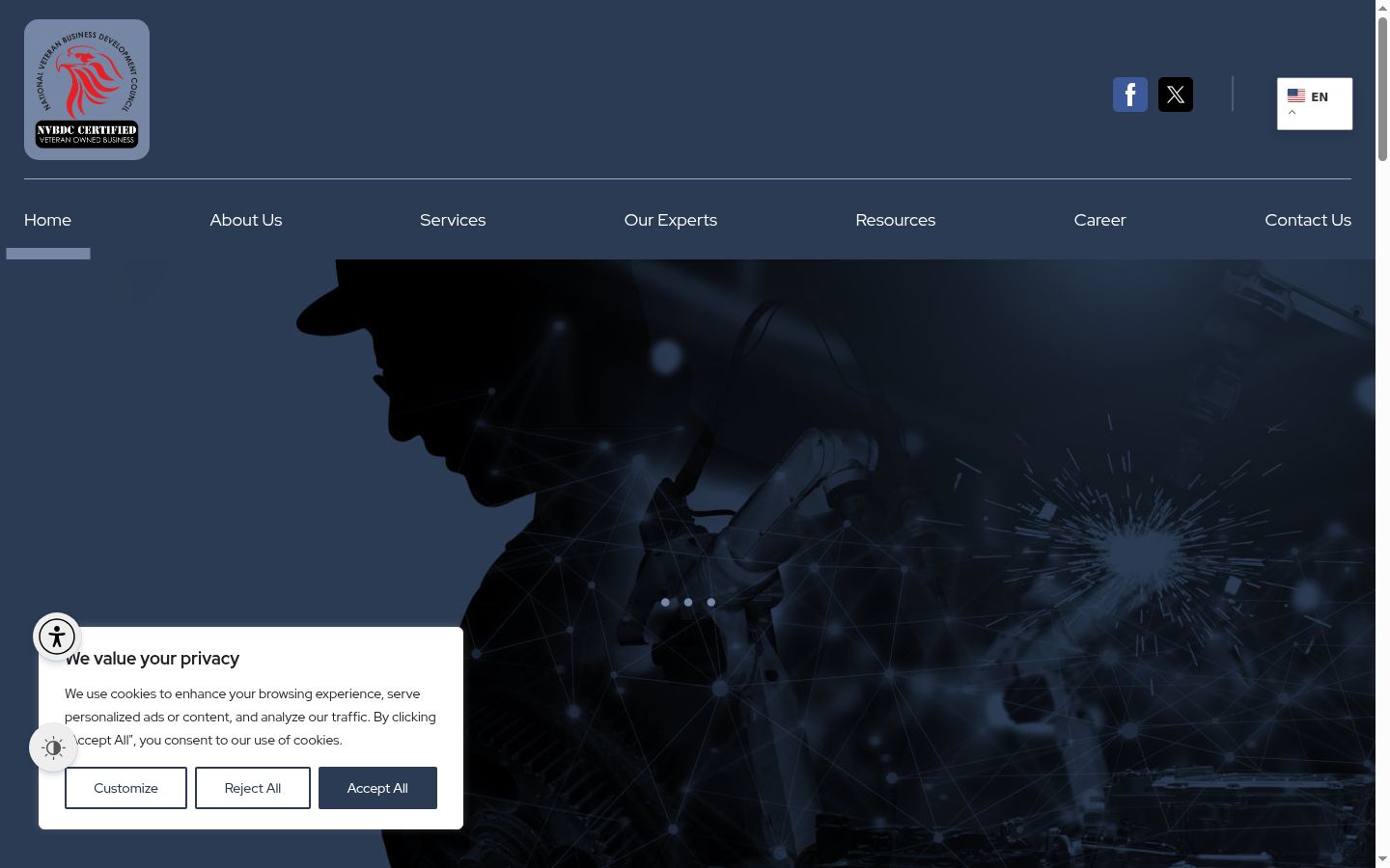 Screenshot του banner συγκατάθεσης που εμφανίστηκε πριν από οποιαδήποτε αλληλεπίδραση