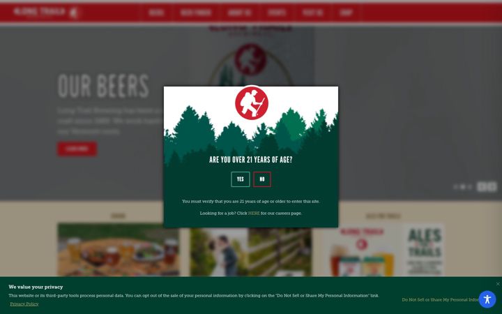 Screenshot of longtrail.com