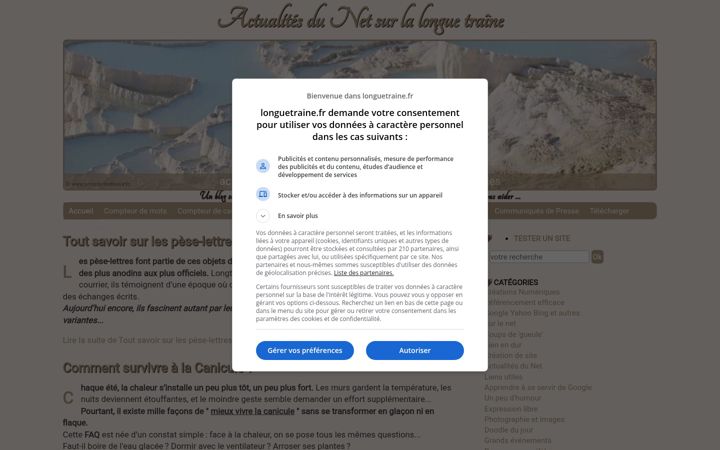 Screenshot of longuetraine.fr