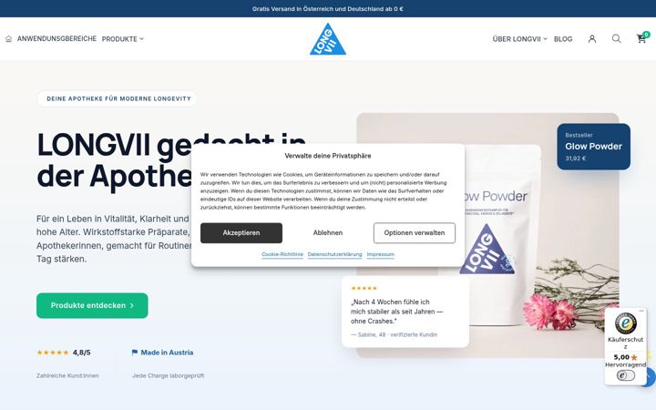 Screenshot of longvii.com