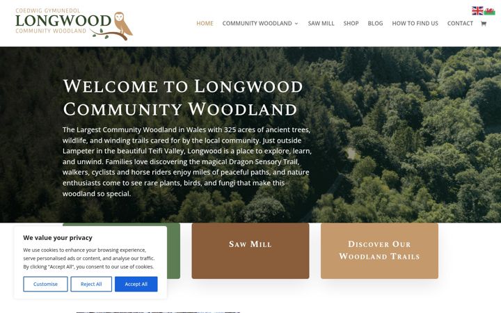 Screenshot of longwood-lampeter.org.uk