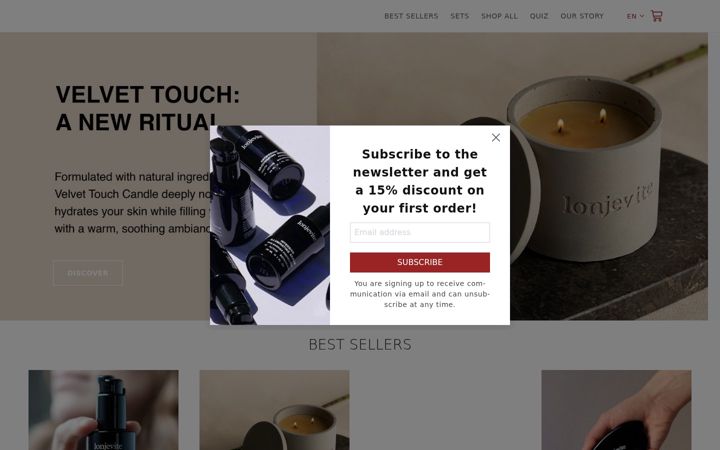 Screenshot of lonjevite.com