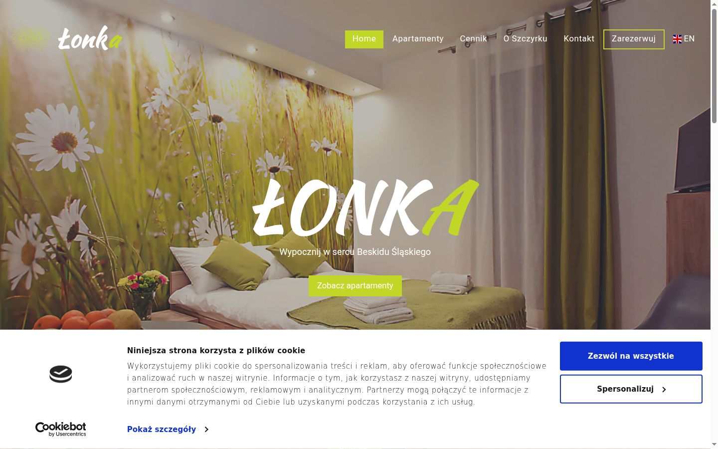 Screenshot of the consent banner shown before any interaction
