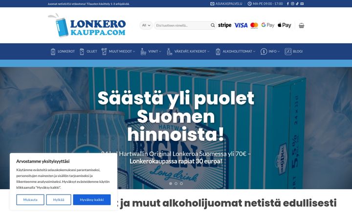 Screenshot of lonkerokauppa.com