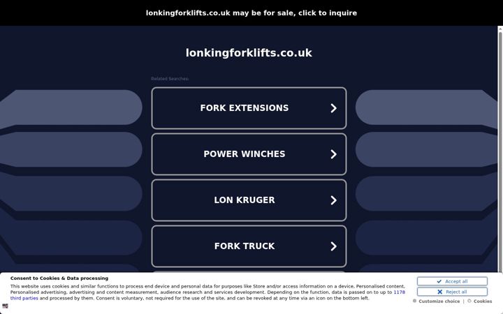 Screenshot of lonkingforklifts.co.uk