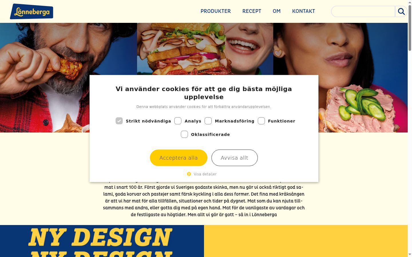 Screenshot del banner di consenso mostrato prima di qualsiasi interazione