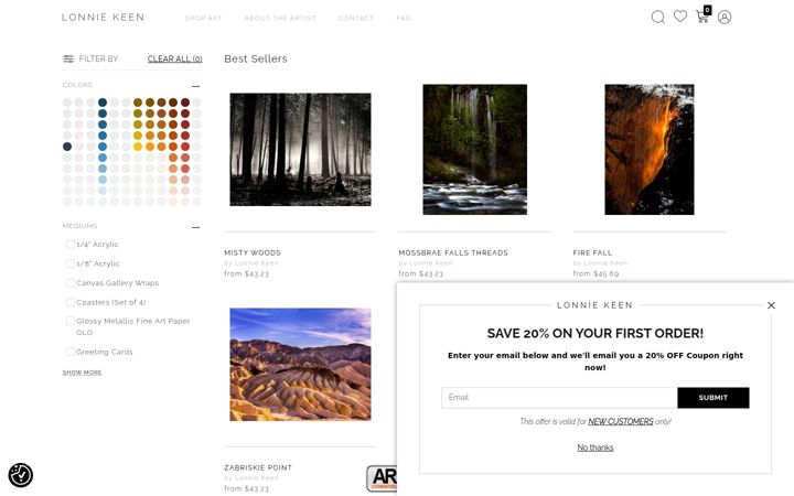 Screenshot of lonniekeenphotography.com