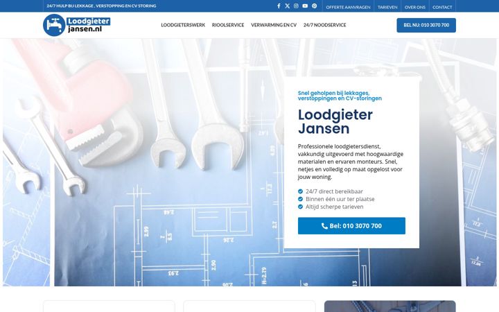 Screenshot di loodgieter-jansen.nl