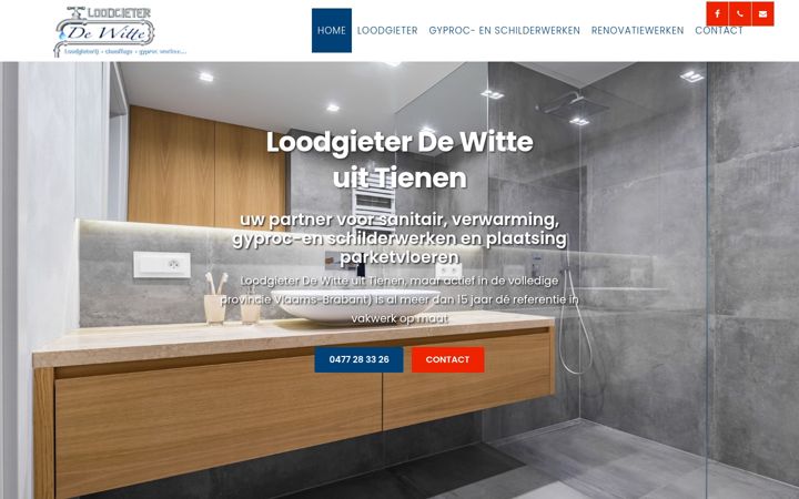 Screenshot of loodgieterdewitte.be