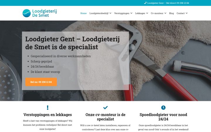 Screenshot of loodgietersgent.be