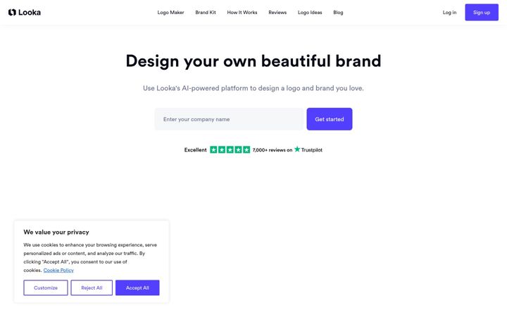 Екранна снимка на looka.com