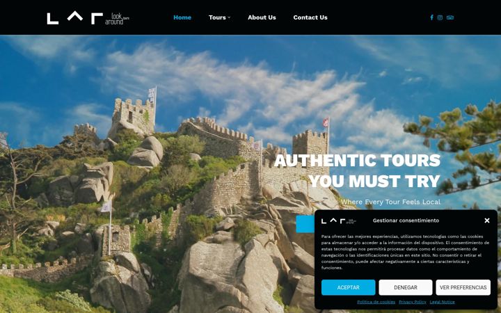Screenshot of lookaroundtours.com