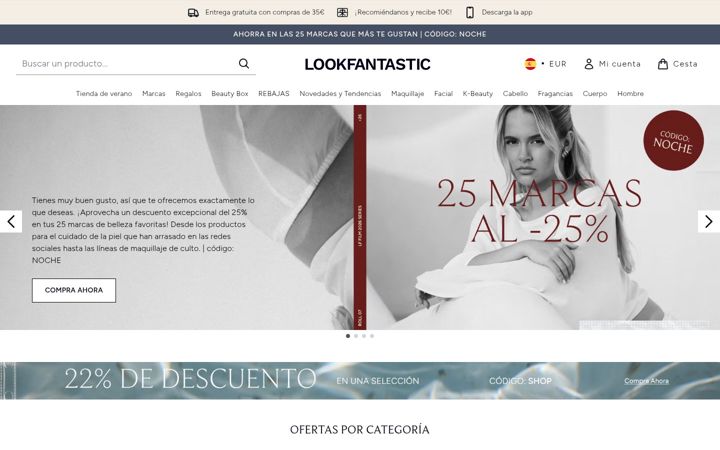 Screenshot of lookfantastic.es