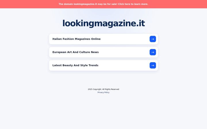 Screenshot of lookingmagazine.it