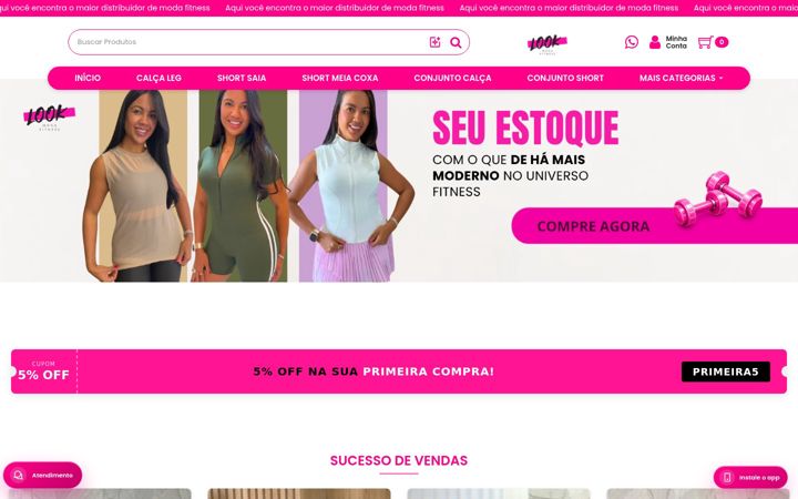 Screenshot of lookmodafitness.com.br