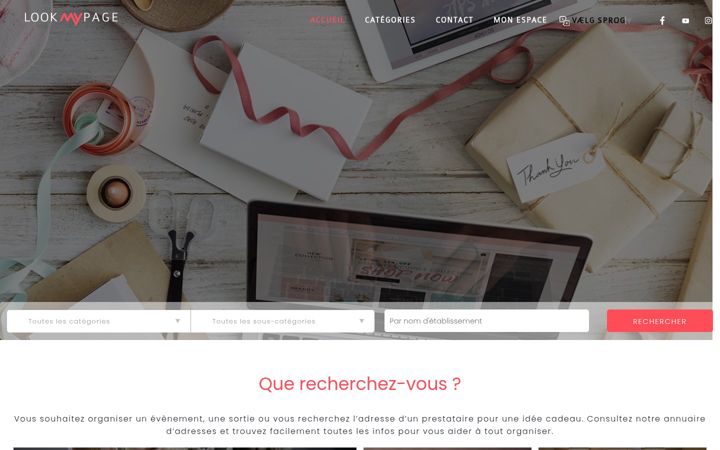 Screenshot of lookmypage.fr