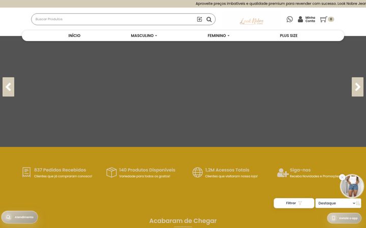 Screenshot of looknobrejeans.com.br