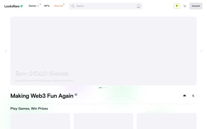 Screenshot ta' looksrare.org