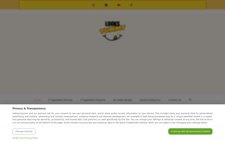 Screenshot of looksyumy.com