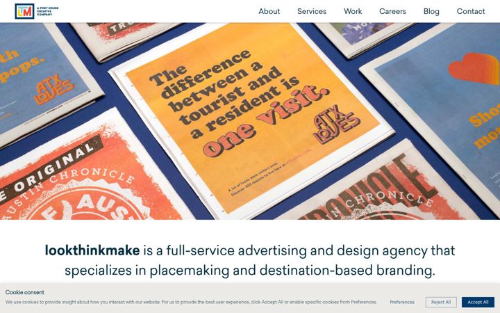 Screenshot of lookthinkmake.com