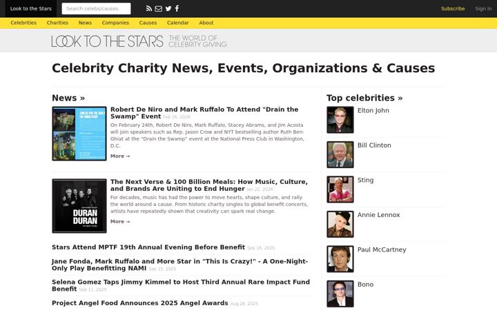 Screenshot von looktothestars.org