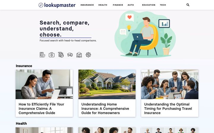 Screenshot of lookupmaster.com