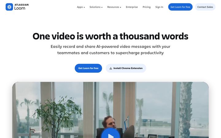 Screenshot von loom.com