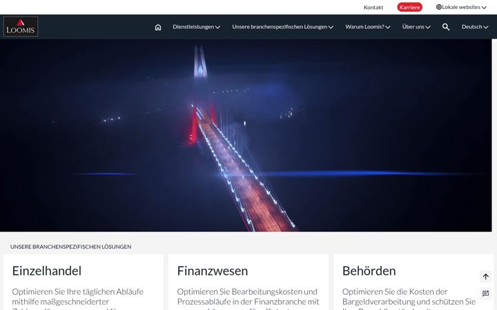 Screenshot of loomis-deutschland.de