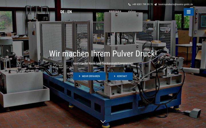 Screenshot of loomis-gmbh.de