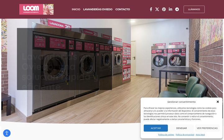 Screenshot of loomlavanderia.es