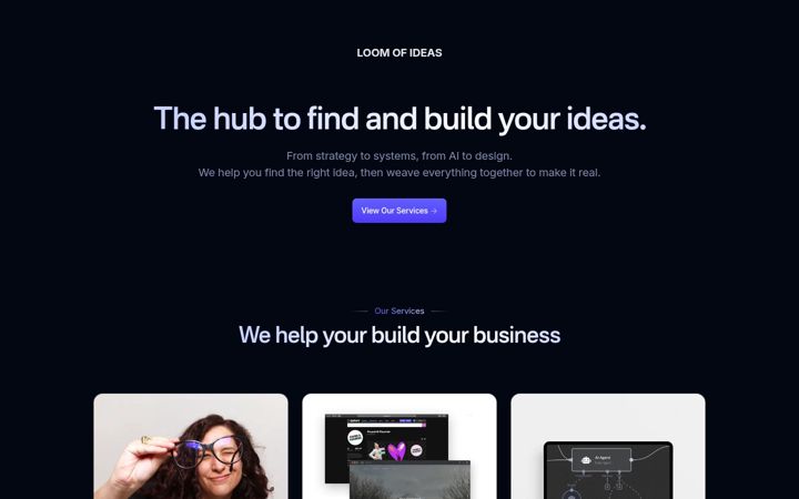 Screenshot of loomofideas.com