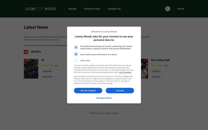 Screenshot of loomywoods.com