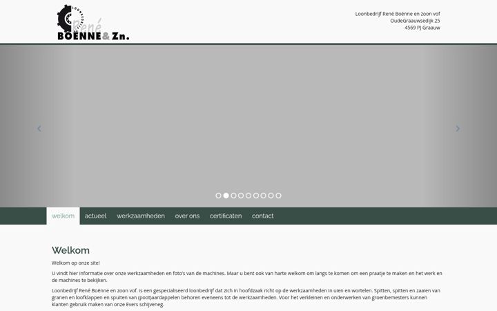 Screenshot of loonbedrijfboenne.nl