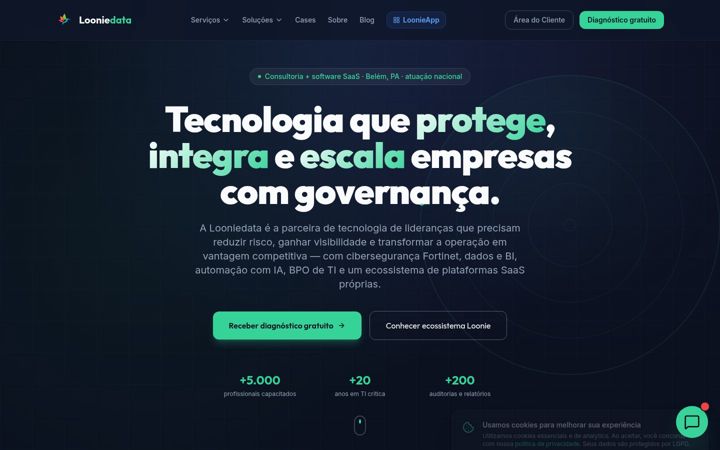 Screenshot of looniedata.com