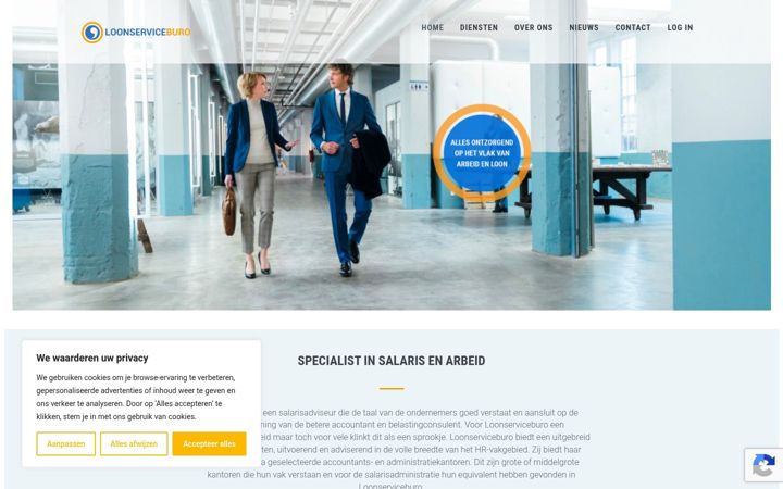 Screenshot of loonserviceburo.nl