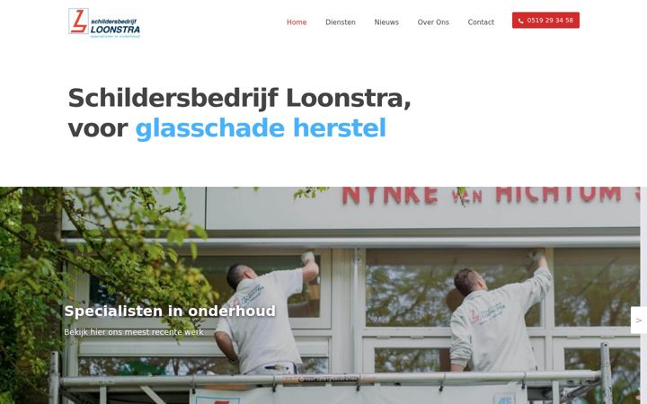 Screenshot of loonstra.nl