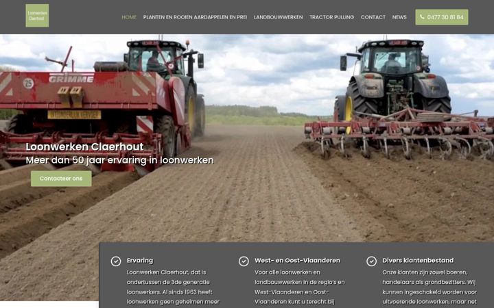 Screenshot of loonwerkenclaerhout.be