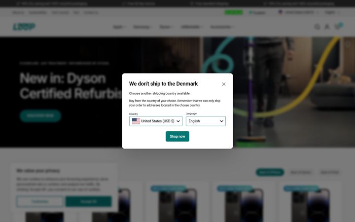 Screenshot of loop-mobile.com
