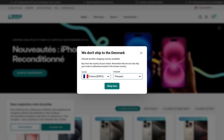 Screenshot of loop-mobile.fr