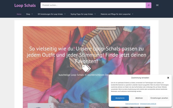 Screenshot of loop-schals.de