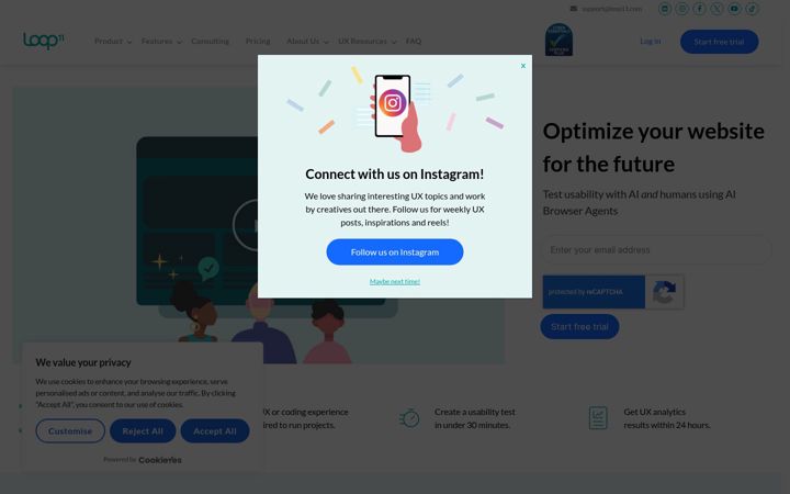 Screenshot of loop11.com