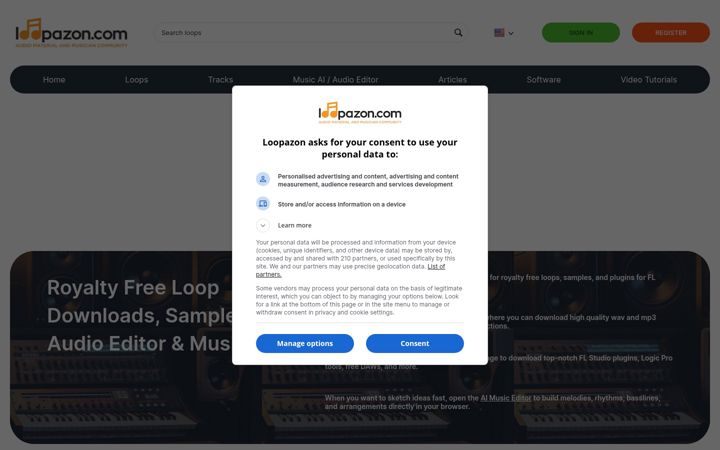 Snímek obrazovky loopazon.com