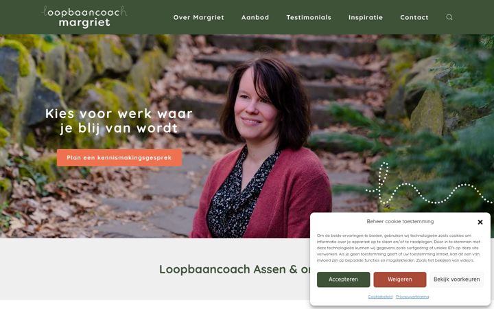 Screenshot of loopbaancoachmargriet.nl
