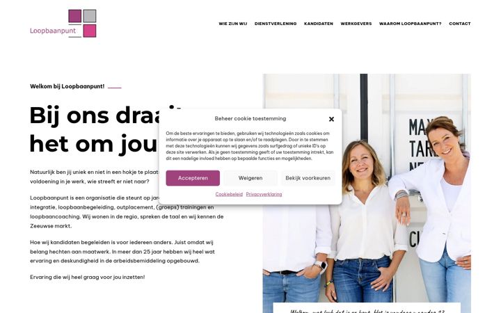 Screenshot of loopbaanpunt.nl