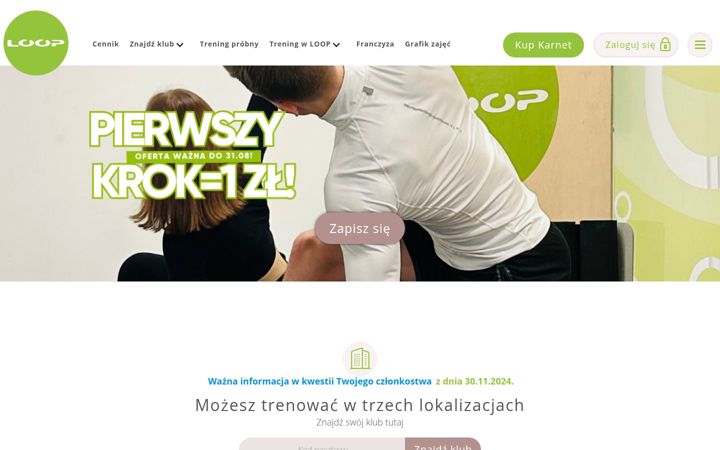 Screenshot of loopfitness.pl